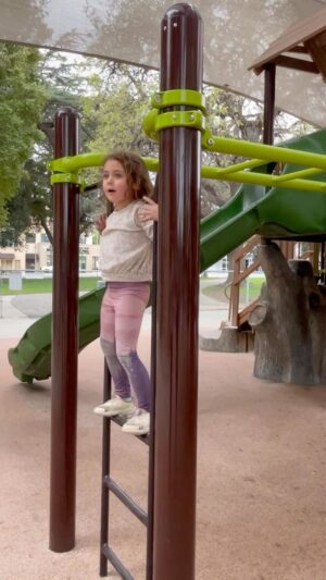 Emme Rylan Instagram - We have been coming to the park every weekend for this moment right here! She was determined to make it across. #unstoppable #weekendvibes