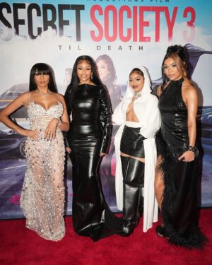 Erica Pinkett Instagram - Wow wow wow what an incredible journey this has been! When @jamalhill_ and @miashaofficial told me I booked the role of “Tina” I cried and thanked God for such an amazing opportunity! This would be my first released lead role and I knew the world would fall in love with the Secret Society brand!!! Y’all fell in love with part 1 and 2 and I KNOW y’all are going to loveeee part 3! The entire cast KILLED it and I can’t wait for y’all to see the amazing work they did with it! Make sure to watch “Til Death” on @primevideo December 15th. After watching it lastnight at the premiere I can honestly say I think it’s my favorite one 🔥🔥🔥🔥🔥🔥🔥🔥 y’all did y’all big one @miashaofficial @rich_coleman @jamalhill_ S/o @mzskittlez @aceofklubz @bigsexyofficial for hosting such a dope premiere I had a TIME🔥🔥🔥🔥❤️

MUA: @ohkeliyah