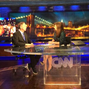 Erin Burnett Instagram - Great having @johnkasich with us in New York for the show tonight. 
The former Ohio Governor offered his insights on everything from RNC Chairwoman Ronna Romney McDaniel suggesting any Republican to challenge the President in the primary would "lose horribly," to Donald Trump's relationship with Kim Jong Un. 
On the President backing the North Korean leader as it pertains to the death of Ohio native Otto Warmbier, Kasich called it "inexcusable" and "ridiculous."