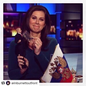Erin Burnett Instagram - A timely #TBT (from 2013)
#Repost @erinburnettoutfront ・・・
@erinburnett loves her new Vladimir #Putin doll - tune to #OutFront at 7p ET