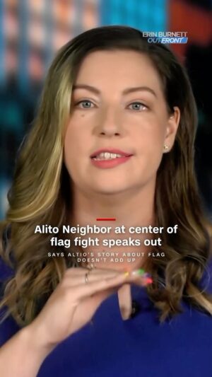 Erin Burnett Instagram - Erin Burnett speaks to the former neighbor of Supreme Court Justice Samuel Alito about their dispute that Alito says led his wife to hoist a controversial flag. #cnn #alito #supremecourt #scotus #trump #election2020