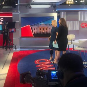 Erin Burnett Instagram - Right now, @erinburnett is hosting a @cnn Presidential Town Hall with Sen.  @kirstengillibrand 
#GillibrandTownHall