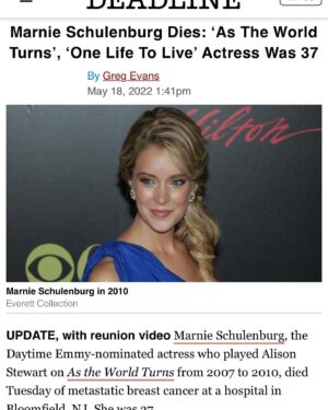 Erin Cummings Instagram - There aren’t words. 

To those of you who also loved this beautiful, kind woman and her magical young family, we mourn and grieve alongside you.

Z & C, we are with you and love you. 

Marnie’s smile is forever imprinted in my mind’s eye. I choose to find a reason every day to smile in her honor. Thank you Marnie. 

🤍🤍🤍

Rest In Peace, beautiful Warrior