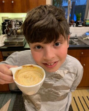 Erin Daniels Instagram - 9 year old barista for hire... #beautifulboy, #babybarista