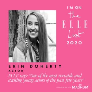 Erin Doherty Instagram - Chuffed to be a part of this. Thank you @elleuk #ELLELIST2020