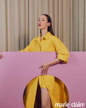 Erin Doherty Instagram - Sounds gay, I’m in. 

Thank you @marieclaireuk 🏳️‍🌈

#morethanamonth #pride2022 

Photography: @kylegalvin_ 
Styling   Production: @sarahroseharrison 
Hair: @rosskwan at @aframe_agency 
Makeup: @busterknight at @theonly.agency 
Nails: @francisdillonmiquel at @opinailsuk 
Set Design: @carolinamizrahi_studio 
Videographer: @rodneyrico 
Set Dressing: @potlinsun 
Location: @stpancrasren 
Photographers Assistant: @cleo_lim 
Stylist’s Assistant: @thatfashionjourno 
Production Assistant: @grace.warn 
Editor-in-Chief: @andreacanwrite 
Associate Editor: @sunileo86 

@publiceyecomms