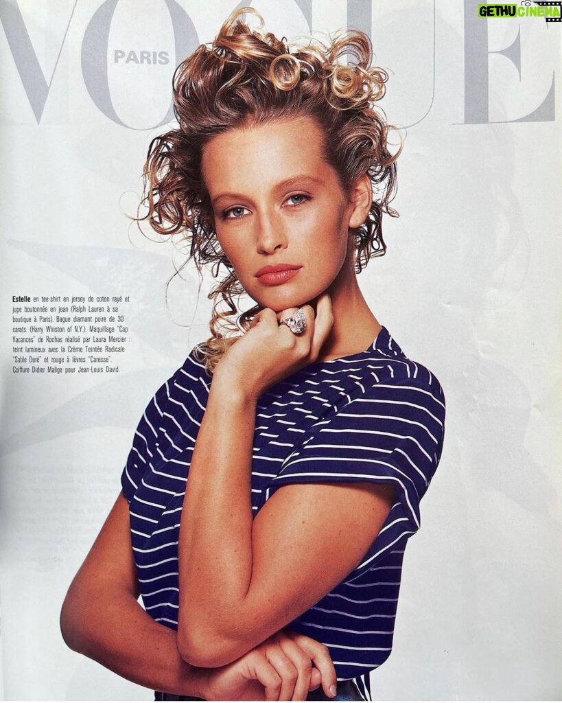 Estelle Lefébure Instagram - Summer vibes … @voguefrance 📷 @patrickdemarchelier Hair @bartpumpkin Makeup @lauramercier Thank you @fashmagflashbacks