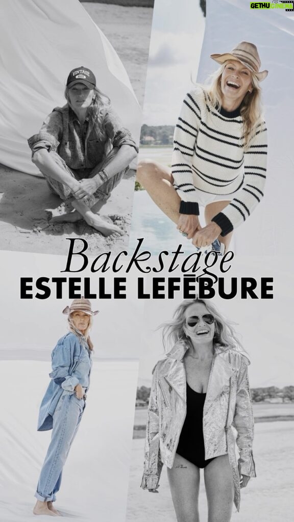 Estelle Lefébure Instagram - En coulisses avec @estellelefebure_orahe.   Complice de « ELLE » depuis ses débuts, la top prend à nouveau la pose pour nous au bord de l’océan. Elle nous confie ses astuces forme et beauté, son engagement pour la planète et ses vacances idéales.   Découvrez son interview dans le lien en bio et dans le magazine actuellement en kiosque, également disponible en version numérique.    #estellelefebure #backstage #ellefrance #ellemagazine