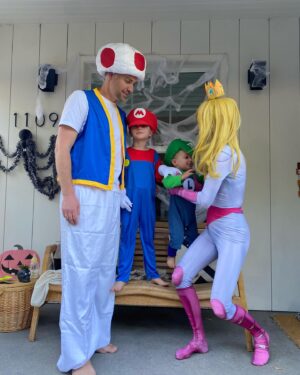 Esther Anderson Instagram - I think princess peach needs to stick to racing.  Happy Halloween 
#halloween2023🎃👻🕷️