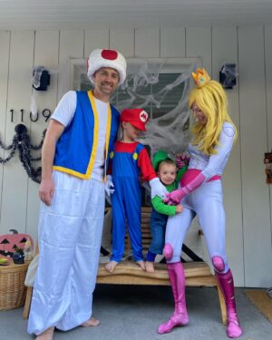 Esther Anderson Instagram - I think princess peach needs to stick to racing.  Happy Halloween 
#halloween2023🎃👻🕷️
