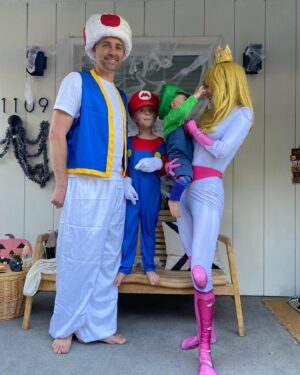 Esther Anderson Instagram - I think princess peach needs to stick to racing.  Happy Halloween 
#halloween2023🎃👻🕷️