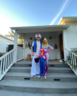 Esther Anderson Instagram - I think princess peach needs to stick to racing.  Happy Halloween 
#halloween2023🎃👻🕷️