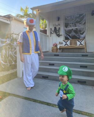 Esther Anderson Instagram - I think princess peach needs to stick to racing.  Happy Halloween 
#halloween2023🎃👻🕷️