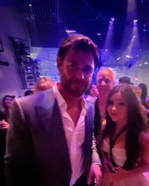 Eva Ariel Binder Instagram - It was so amazing to meet Chris Hemsworth at the Extraction 2 premiere.  His action hero doll! Currently only 2in the world!  @imncreative @chrishemsworth @netflix @extraction2film @extraction2film @agbofilms
