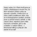 Eva Burešová Instagram – Zdravím vás při nádherné sobotě. 
Máme za sebou první tři představení muzikálu The Bodyguard a já mám neskutečnou radost z toho jaké zprávy mi od vás chodí. 
Strašně moc mě těší, že se vám náš muzikál líbí a že mi takové zprávy vůbec posílate. Je to obrovská radost ❤️

Děkujeme a přijďte zas ! 

Tady máte fotku těsně před představením. 
Relax, čajík, maska na xichtík, rozezpívání a pak se jde na to!