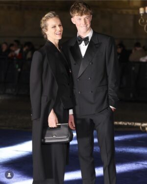 Eva Herzigová Instagram - Party with mum! In style indeed…and so much more. Exquisite exhibition and cultural whirlwind of Dolce&Gabbana world of the past 40 years! Thank you Domenico and Stefano for this wonderful opportunity and dressing my son George…the brand legacy continues on with a new generation. It made me smile seeing George and I getting ready together. And then having @carineroitfeld having her final touch!❤️