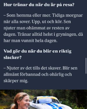 Eva Röse Instagram - Stay focused. Delar lite träningstips till alla som egentligen inte orkar.
Bästa tipset är som vanligt att gå ut om ni kan. För er som är sjuka,skadade eller just nu oförmögna. Håll ut. Tappa inte inte hoppet. Syrenerna blommar och ibland får det vara gott så. Heja alla som kämpar. @svenskadagbladet  foto: @jstenrsn #mäktet