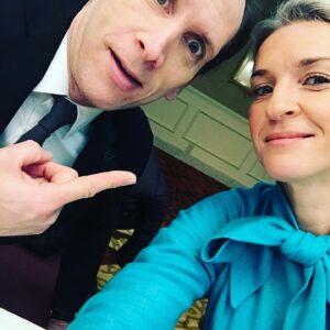Ever Carradine Instagram - I just saw that The Handmaid’s Tale premiered seven years ago today, so here are some of my pictures from season one. 1 is the first flight to Toronto, with very little clue what an incredible show I had just joined. 2 my kid at TJs the night before that flight (he’s now almost 9). 3 My first hotel room that was bigger than my first apartment and I was certain someone had made a terrible mistake giving me the room key. 4 The women’s march with @yvonnestrahovski because when we started filming Obama was still the president! 5 Trying to stay warm shooting exteriors in Toronto. 6 Obligatory trailer door picture. 7 First day filming with my fake husband and forever real life friend @bigskunks (call transpo). 8 My actual first day of filming was giving fake fake birth to baby Angela while @madbrew did the heavy lifting of faking a real birth. 8 Almost crashed many times seeing the billboards around Los Angeles and trying to get the perfect shot. 10 The premier. #nolitetebastardescarborundorum indeed. #handmaidstale #7years #feelslikeyesterday #flashbackfriday #vote @handmaidsonhulu