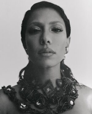 Evin Ahmad Instagram - in conversation with @numero_netherlands. 
Link in bio

photography @suzor 
art direction & styling @katijahirsch
hair stylist @tonytarkort 
makeup artist @iggifly 
nail artist @nailsbyfrikiki 
stylist assistant @emblaeliza 
photo assistant @ailic
@theledecompany