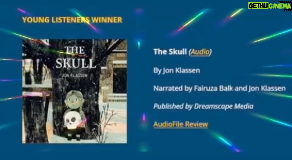 Fairuza Balk Instagram - Over the Moon to have won best young listeners narration for The Skull by Jon Klassen!!!Thank you Audie’s!