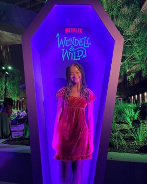 Faithe Herman Instagram - WENDELL & WILD 💜💚😈 #wendellandwild