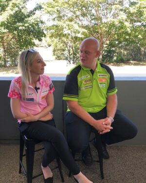 Fallon Sherrock Instagram - Lots of media done yesterday was good fun with @MvG180  @officialpdc