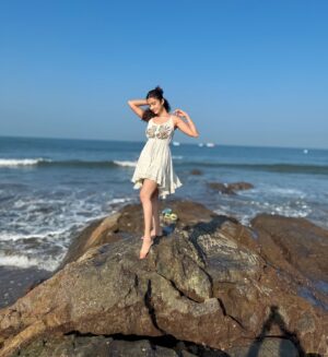 Farnaz Shetty Instagram - Nature 💙
.
.
.
.
.
.
.
.
.
.
.
.
.
.
.
.
.
.
.
#breeze #wind #beach #coastal #blue #seashore #rock #love #happiness #explore #instagram #instamood #instadaily #instagood #instalove #dress #bohemian #bohemianstyle #casual #girl #girly #tide #waves #feel #nature