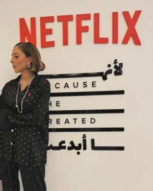 Fatima AlBanawi Instagram - 𝗕𝗘𝗖𝗔𝗨𝗦𝗘 𝗦𝗛𝗘 𝗖𝗥𝗘𝗔𝗧𝗘𝗗 Honored to be featured by Netflix for my journey that included several productions with them from the very start with 𝗕𝗮𝗿𝗮𝗸𝗮𝗵 𝗠𝗲𝗲𝘁𝘀 𝗕𝗮𝗿𝗮𝗸𝗮𝗵, 𝗣𝗮𝗿𝗮𝗻𝗼𝗿𝗺𝗮𝗹, 𝗥𝗼𝘂𝘁𝗲 𝟭𝟬, 𝗔𝗹𝗛𝗮𝗺𝗼𝘂𝗿, and soon 𝗕𝗮𝘀𝗺𝗮, and particularly alongside talented and inspiring 𝘄𝗼𝗺𝗲𝗻 𝗳𝗿𝗼𝗺 𝘁𝗵𝗲 𝗠𝗶𝗱𝗱𝗹𝗲 𝗘𝗮𝘀𝘁, one of which is @adwaxox who strikes us with absolute rawness in her first feature @nagathemovie! Also, got to finally meet this beautiful soul at the @redseafilm!!!
• • •
𝗔𝘀 𝗥𝗲𝗹𝗲𝗮𝘀𝗲𝗱 𝗯𝘆 @netflixmena • Saudi actress and filmmaker, Fatima Al-Banawi adds another string to her bow as she makes her 𝗱𝗶𝗿𝗲𝗰𝘁𝗼𝗿𝗶𝗮𝗹 𝗱𝗲𝗯𝘂𝘁 in upcoming Netflix film, 𝗕𝗮𝘀𝗺𝗮. The drama film, which tackles the important theme of 𝗺𝗲𝗻𝘁𝗮𝗹 𝗵𝗲𝗮𝗹𝘁𝗵, will see Al-Banawi take on multiple roles as writer, director and as Basma. Al-Banawi, who is passionate about 𝗱𝗲𝗲𝗽𝗲𝗻𝗶𝗻𝗴 the conversation between 𝘀𝗼𝗰𝗶𝗮𝗹 𝗶𝗺𝗽𝗮𝗰𝘁 and the 𝗮𝗿𝘁𝘀, spoke of her experience with 𝗕𝗮𝘀𝗺𝗮, “There are 𝘀𝗲𝘃𝗲𝗻 𝗯𝗶𝗹𝗹𝗶𝗼𝗻 versions of 𝗻𝗼𝗿𝗺𝗮𝗹 on this planet; I hope I managed to deliver 𝗼𝗻𝗲 𝗼𝗳 𝘁𝗵𝗲𝗺. After we finished filming Basma, I 𝘄𝗼𝗻𝗱𝗲𝗿𝗲𝗱 whether there would be anything better than dreams coming true, and I realised the 𝗼𝗻𝗹𝘆 𝘁𝗵𝗶𝗻𝗴 𝗯𝗲𝘁𝘁𝗲𝗿 than that is 𝘁𝗼 𝗯𝗲 𝗮𝗯𝗹𝗲 𝘁𝗼 𝗱𝗿𝗲𝗮𝗺”.

𝗔𝘀 𝗮 𝗡𝗲𝘁𝗳𝗹𝗶𝘅 𝗢𝗿𝗶𝗴𝗶𝗻𝗮𝗹, 𝗕𝗮𝘀𝗺𝗮 𝘄𝗶𝗹𝗹 𝗯𝗲 𝗿𝗲𝗹𝗲𝗮𝘀𝗲𝗱 𝗼𝗻 𝘁𝗵𝗲 𝗽𝗹𝗮𝘁𝗳𝗼𝗿𝗺 𝗻𝗲𝘅𝘁 𝘆𝗲𝗮𝗿.
• • •
𝗦𝘁𝘆𝗹𝗶𝘀𝘁: @kilani_zeina 
𝗢𝘂𝘁𝗳𝗶𝘁: @atelierhekayat
𝗝𝗲𝘄𝗲𝗹𝗿𝘆: @swarovski
• • •
#netflix #saudifilm #filmmaking #sauditalents #fatimaalbanawi #saudiarabia