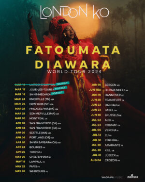 Fatoumata Diawara Instagram - Hi everyone! I am beyond happy to announce the first dates of my worldwide tour with you all ♥️🙏🏿 can't wait to see you soon !! much loveeeee 🎸🙏🏿♥️💫✊🏿