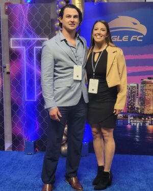Felicia Spencer Instagram - A night to remember at #EagleFC44 📸
...
🧡Also, we actually remembered to take a picture together dressed up 😄