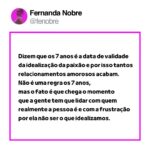 Fernanda Nobre Instagram - Pensando aqui: Quem acabou relacionamento próximo a esse ciclo dos 7 anos? Rs…