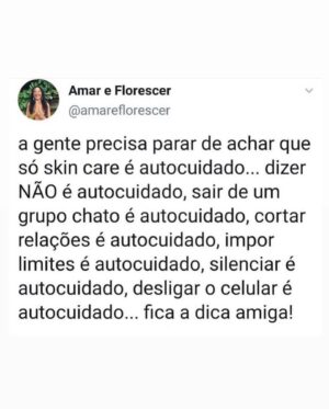 Fernanda Nobre Instagram - Impressionante que até autoestima se tornou um produto. O que é o processo de autocuidado para você?