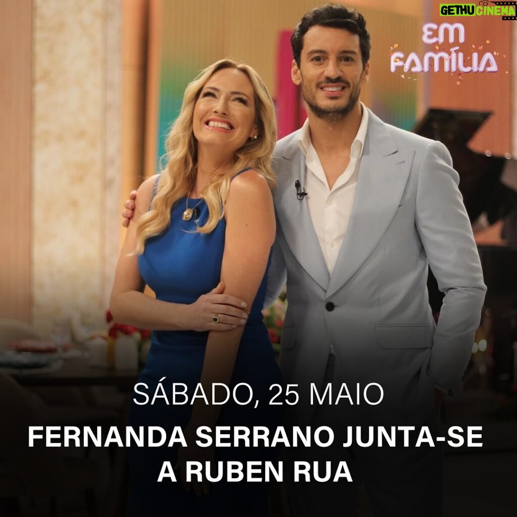 Fernanda Serrano Instagram - Este sábado, Fernanda Serrano junta-se a Ruben Rua para um “Em Família” que promete ❤️