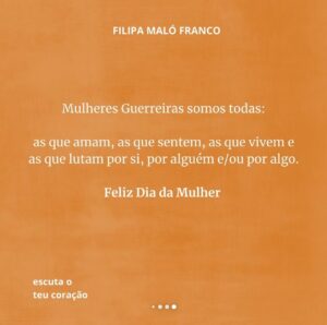 Filipa Maló Franco Instagram - Feliz Dia da Mulher 🌸

* podem ler o texto completo no meu livro “Escuta o Teu Coração”