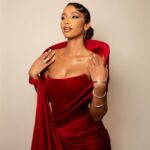 Flora Coquerel Instagram - I got my red dress on tonight Dancin’ in the dark, in the pale moonlight ✨ Photo @chloehautierpro Dress @sadekmajed Jewellery @akillisparis Stylist @stylist.pavlova Hair @lorealparis @clotildehairstylist Mua @odilejimenezmua