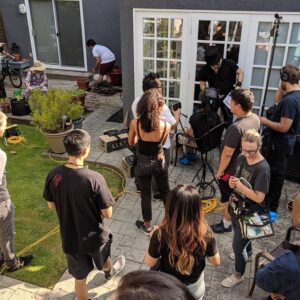 Fola Evans-Akingbola Instagram - I low key LOVED my fabulous purple director's headset & my trusty notebook 😂💜🎬
Thank you @paolovaldes for #bts photography on our short film 'Grandma's 80th Surprise' -------------------------------------------
#MAMM14 gala is this Saturday 31st - tickets are still available! @vaffvancouver #vaff #shortfilm #film #filmmaking #director #vancouver