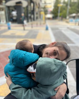 Foteini Atheridou Instagram - Δυο δυο ❤️ #love #myboys #happy #neasmirni