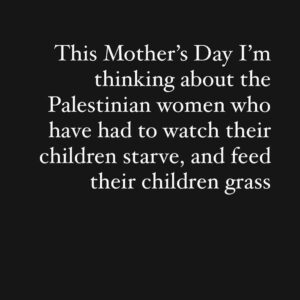 Francesca Fiorentini Instagram - Motherhood is so wildly challenging, your brain and body are rewired to become protector, warrior, nourish from your own loins-er. This is my second Mother’s Day and I am thinking of all the mamas around the world, especially those doing all of this under the harshest conditions… under a g3n0cide. 💔💐🌷🍉
—
Second slide and beyond via @femislay