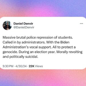 Francesca Fiorentini Instagram - Other than being absolutely LIVID about the political repression of students trying to stop a genocide, here are some thoughts, mine and others. If only the cops went this hard at ACTUAL antisemites.