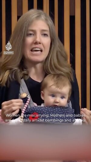 Francesca Fiorentini Instagram - Women and babies are disproportionately bearing the brunt of this genocidal war. I was wondering what would truly get to me politically after becoming a mom. Turns out the indiscriminate murder of babies, funded by the United States. Sobbing, images of the dead piercing my mind like a painful memory, knowing what the weight of a baby in your arms is and seeing parents hold that weight for the last time. Kissing their faces for the last time. So many politicians trot out their kids (hello @repjimmygomez), but when it comes to saving lives, and protecting families, doing what’s right for children, few are to be found. Thank you Canadian MP Laurel Collins for trotting out your adorable baby to stop the killing of another innocent life. 😭🍉✊🏽🇵🇸