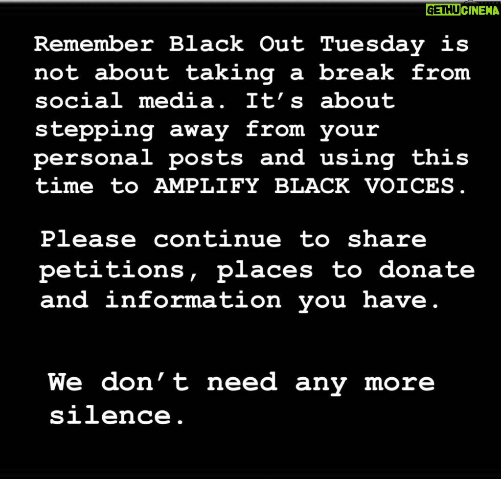 Francesca Reale Instagram - I stand with you and hope everyone continues to stay safe and active. Black lives matter. (Check out the link in my bio if you’re looking for ways to engage.)