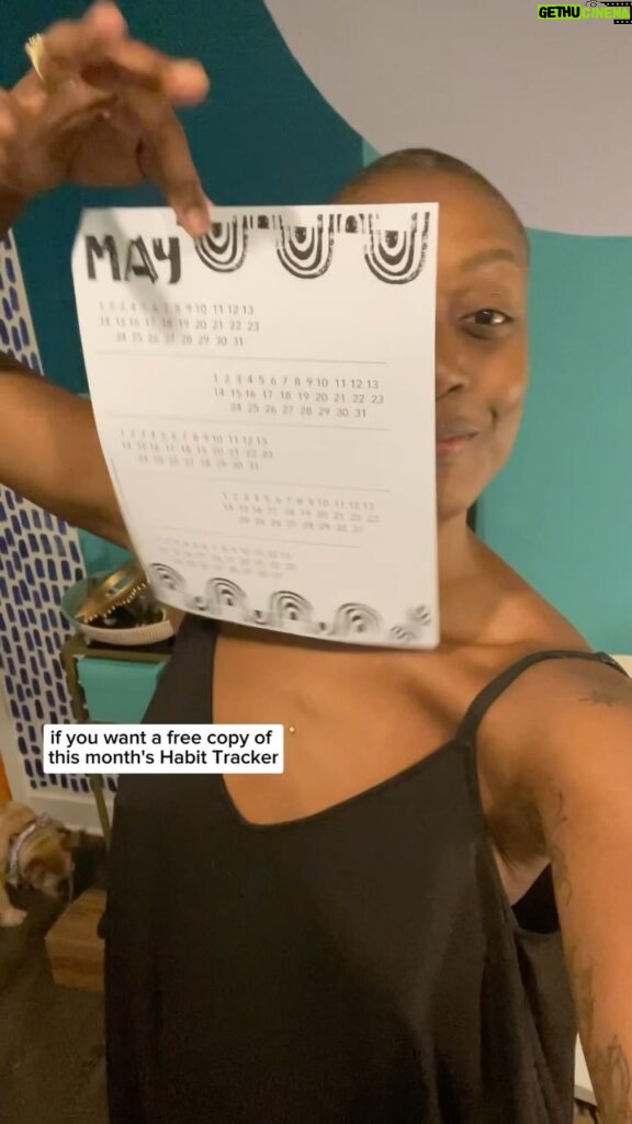 Franchesca Ramsey Instagram - New month, new habit tracker! (Although I MAY-be a few days late… 🫣) Sign up for my mailing list via the link in my bio & I’ll send you a FREE printable version of my May tracker! How was your April? What are we tracking this month?