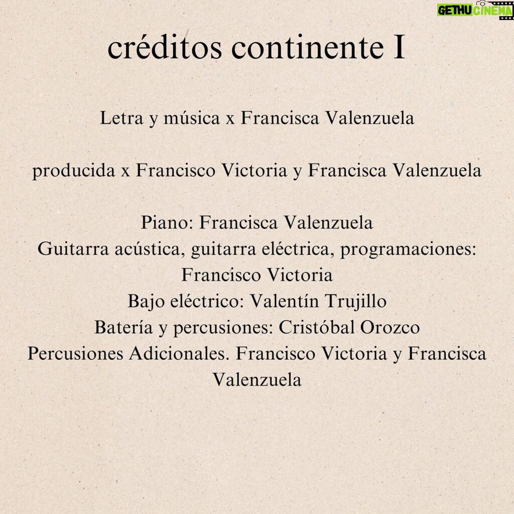 Francisca Valenzuela Instagram - Así nació CONTINENTE 🤍🗺️🔭 Con un equipo maravilloso entre Mexico y Chile, un proceso emocionante, espontáneo, inspirado, entretenido, lleno de memorias y personas que atesoraré por siempre 🩵 gracias a todxs quienes han hecho de esta canción suya también.