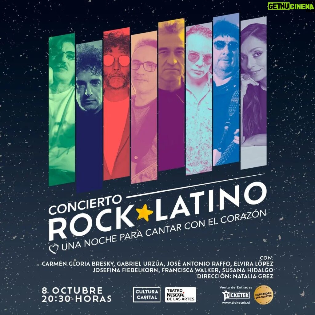 Francisca Walker Instagram - Se viene un nuevo conciertooo!! Esta vez con éxitos de "ROCK LATINO" 🎸🔥 el próximo 8 de octubre en el @teatro_nescafe Otra producción de @culturacap