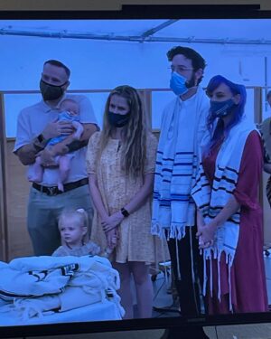 Frankie Shaw Instagram - Isaac’s bar mitzvah last year was 🔥‼️

Rabbi Brous said he spoke like a true scholar. That boy can do anything!

3rd slide is our fam photo -  our giant blended cute as hell family knows how to show up hardddd. 

✡️💜🕊️
