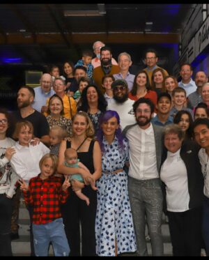 Frankie Shaw Instagram - Isaac’s bar mitzvah last year was 🔥‼️

Rabbi Brous said he spoke like a true scholar. That boy can do anything!

3rd slide is our fam photo -  our giant blended cute as hell family knows how to show up hardddd. 

✡️💜🕊️