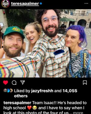 Frankie Shaw Instagram - Mark and I gave him the last name LOVE - you can give whatever the fuck last name you want to your baby did you know that? - bc we didn’t want to pass on our fathers’ names at the time. All you need to do is watch the finale of season one of smilf to know why at 25 and pregnant, pre any real trauma recovery and tools, my greatest act of compassion/protection was with a brand new surname. And also so if he becomes a doctor they could say “paging doctor love”. And today he’s in philly w his step dad and grandpa so they could watch the eagles play and I’m in bed finishing a script but really staring at this photo of a young man who truly is the embodiment of new beginnings, cycles broken, secure attachment and… love. So grateful for this family. To get to play auntie to Isaacs siblings. To get to say things like “when you go to UPenn find the frat your almost daddy belonged to” bc my high school boyfriend went to penn and then my kid and husband send me pic #2 bc they share in the same twisted sense of humor. And also BTDUBS @teresapalmer is a truly radical Ozzie.  Thx marky for choosing her to be my sis. And my mom turned 75 this month and I threw her a rager bc healing happens and ppl are doing the best they can with what they got, it’s a miracle she got out of that house alive and even if the mud feels warm, it’s actually easier to risk the cold air, stand up, forgive and keep going. 

To more love in 2023 y’all. And more Bong Joon-Ho? Duh. Seriously I can’t wait for Mickey 17.  Weeeeeee!