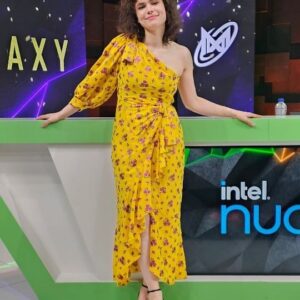 Frankie Ward Instagram - My final outfit from #ESLImpact, styled by @bad_taste_inc

Dress by @gucci 
Heels by @kurtgeiger 
Makeup by @makeuptannaz 

Congrats to Nigma Galaxy on yet again lifting the trophy. A massive thankyou to my incredible colleagues on and off screen. You're all amazing.

#CSGO #Esports #fashion #styling #gucci #host