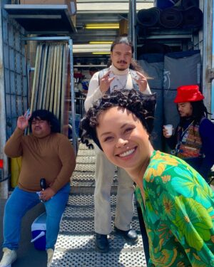 Frankie Adams Instagram - It’s @thepantherstv day and what a lucky lady I was to be able to pop in and work with all these incredible people. You have all outdone yourselves!!! Thank you to the Polynesian Panthers for all you did for our people back then. It has had a profound affect on our history and for that I am eternally grateful. Power to the people! @crystalpistolbangbang @tomhern @nuafinau 🖤🖤🖤