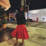 Freddie Ransome Instagram - r&b set closing song: pretty girl rock sweatshirt: @aptc3apparel dress: thrifted heels: @brandonblackwoodnyc